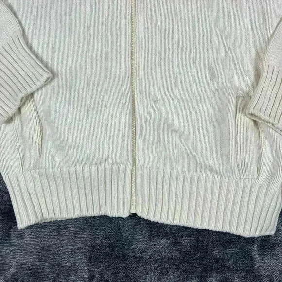 Vtg 70s 80s Chunky Knit Sweater Lion Crafters Full Zip Cricket Style S Collared - Picture 6 of 16